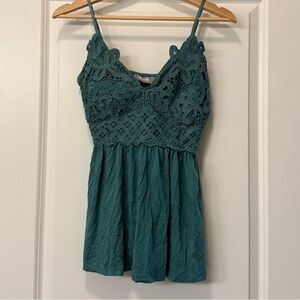 Chic Teal Lace Camisole for Women